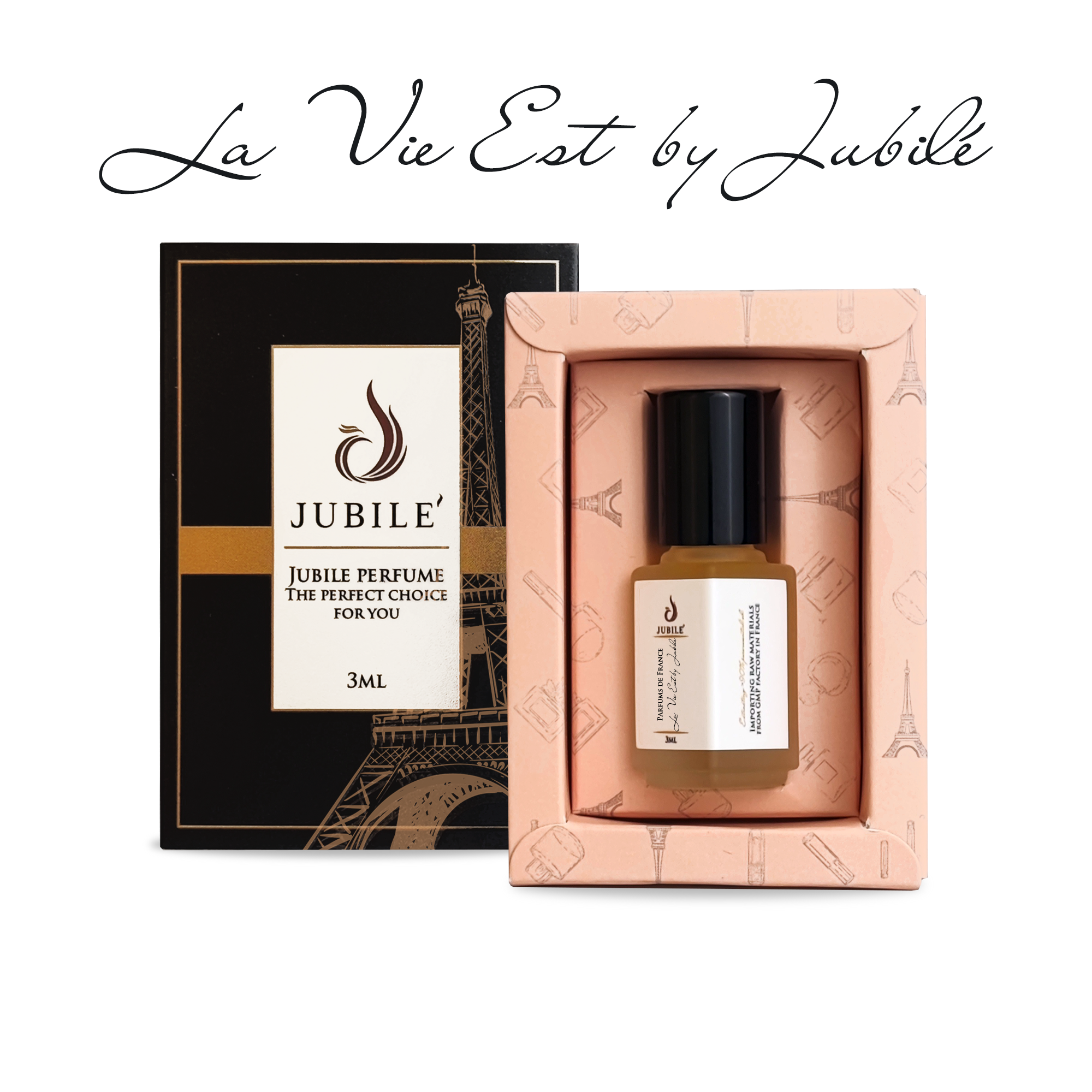 Tinh dầu nước hoa Pháp Jubilé lăn 3ml LA VIE EST BY JUBILÉ