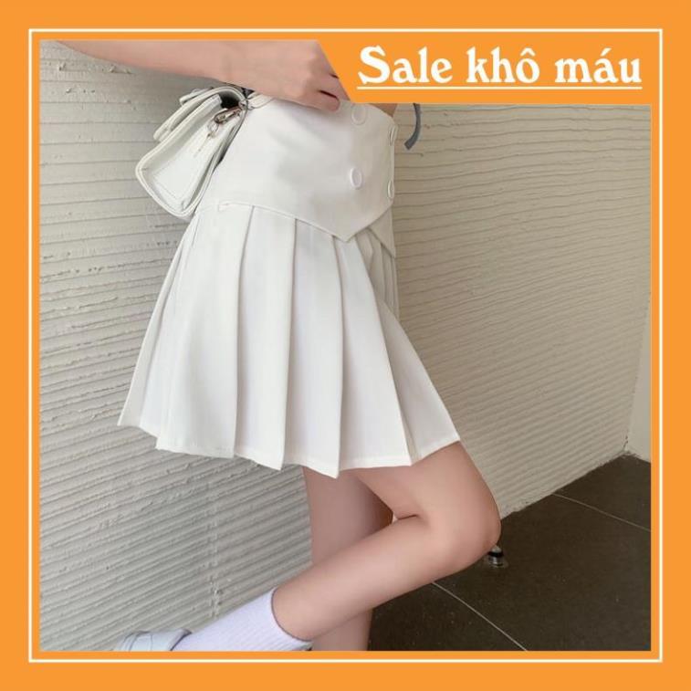 Chân váy xếp ly 4 khuy