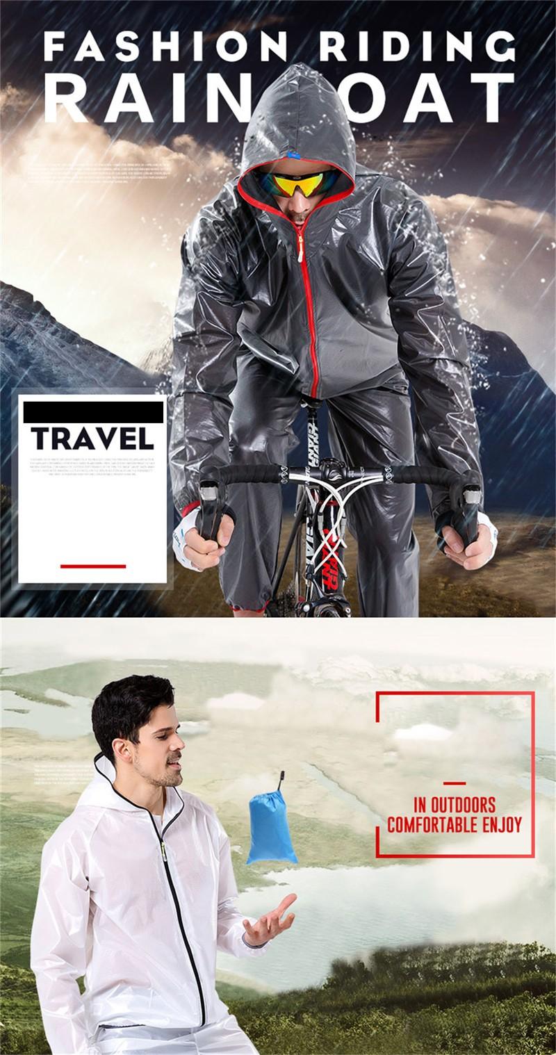 TÂY ĐI XE ĐẠP Đi Xe Đạp Áo Chống Gió Chống Nước Áo Mưa Xe Đạp Áo Khoác Nhanh Khô Áo Ciclismo MTB Quần Áo Áo Mưa Đi Xe Đạp Color: White coat Size: M
