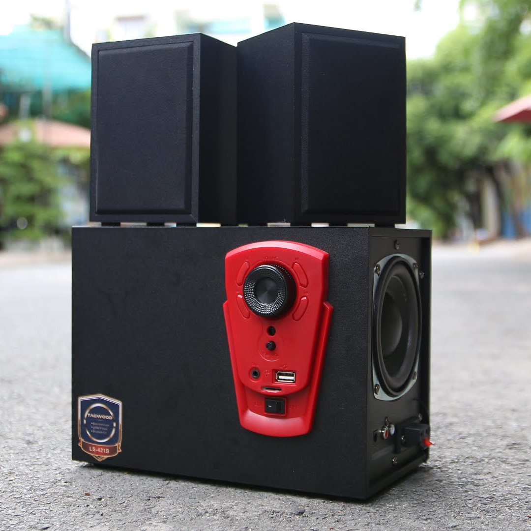 Loa vi tính TAGWOOD LS 421B - Loa bluetooth 2 loa treble 1 loa sub – Âm thanh 2.1 - Công suất lên đến 30W - Nghe nhạc cực đỉnh – Thiết kế cực ngầu – Có remote chỉnh nhạc - Hàng chính hãng