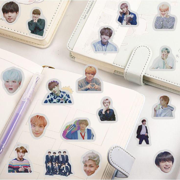 Sticker Hình dán trang trí Scrapbook, lovebox, thiệp, album NHÓM NHẠC HÀN QUỐC Cực COOL ms#94
