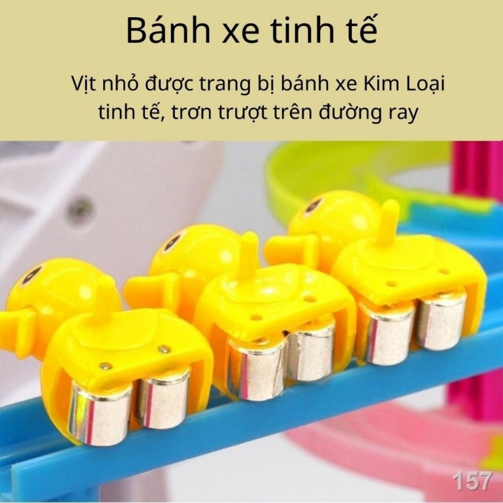 Đồ chơi vịt leo cầu thang cầu trượt kèm 3 6 9 vịt lẻ có đèn nhạc đồ chơi cho bé giải trí, quà tặng sinh nhật cho bé