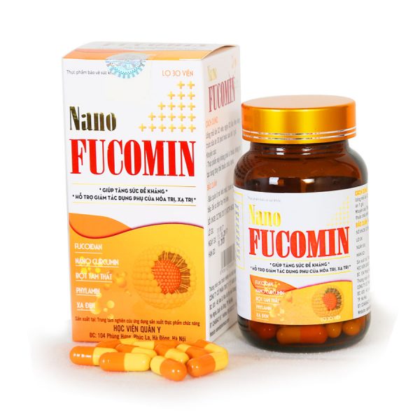 Combo 2 Thực phẩm chức năng hộp viên uống tăng đề kháng Giúp hỗ trợ chống gốc tự do Nano fucomin học viện quân y