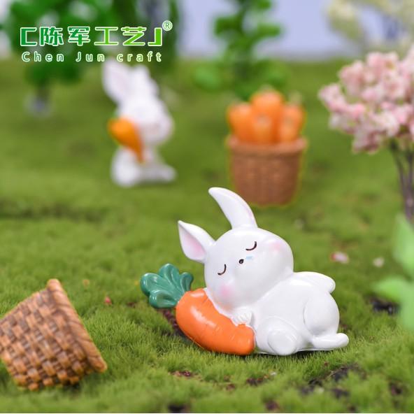 Mô hình thú ôm đồ ăn ngủ thích hợp làm móc chìa khóa, trang trí nhà búp bê, DIY