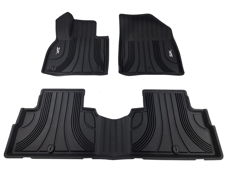 Thảm lót sàn xe ô tô Hyundai Tucson 2021 -đến nay Nhãn hiệu Macsim 3W chất liệu nhựa TPE đúc khuôn cao cấp - màu đen( 2 ghế hàng đầu )