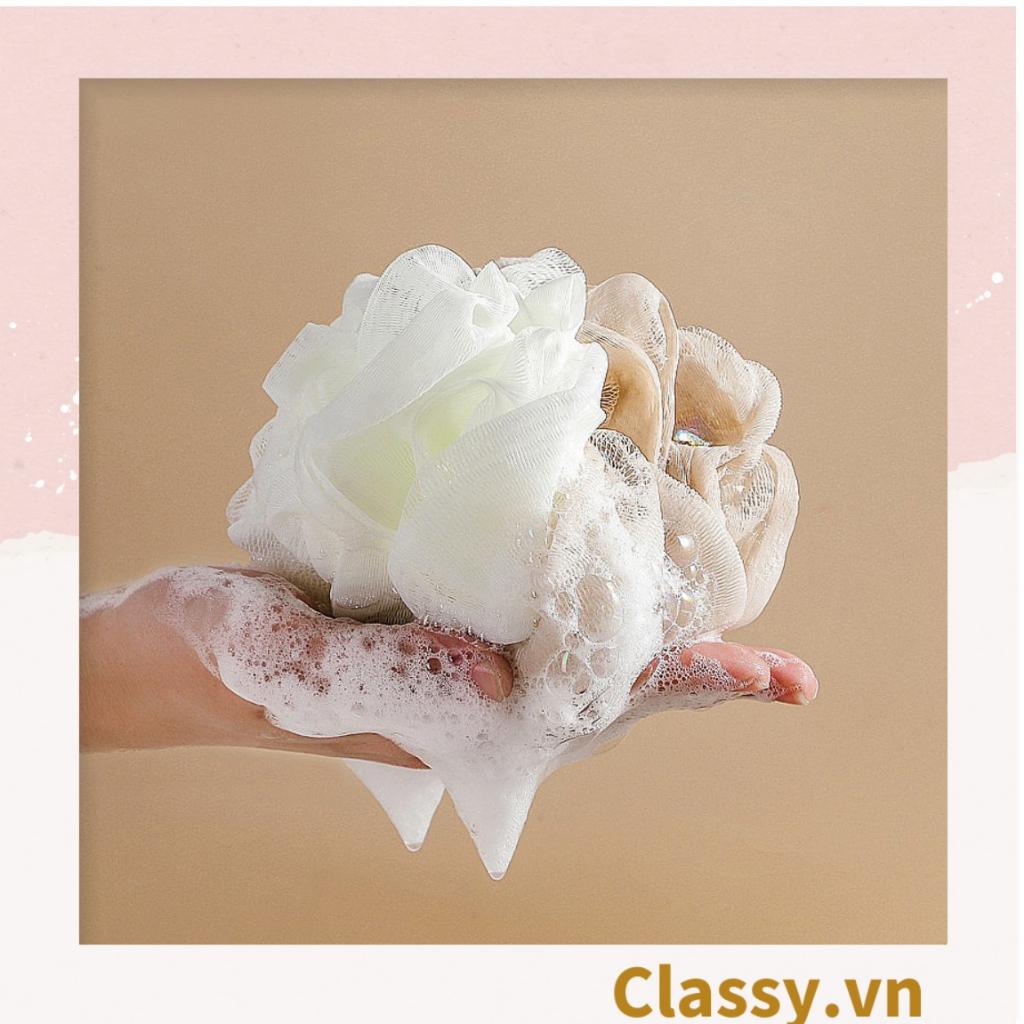 Bông tắm tạo bọt nhà tắm 2 màu kích thước lớn phù hợp vệ sinh cơ thể hàng ngày PK1717
