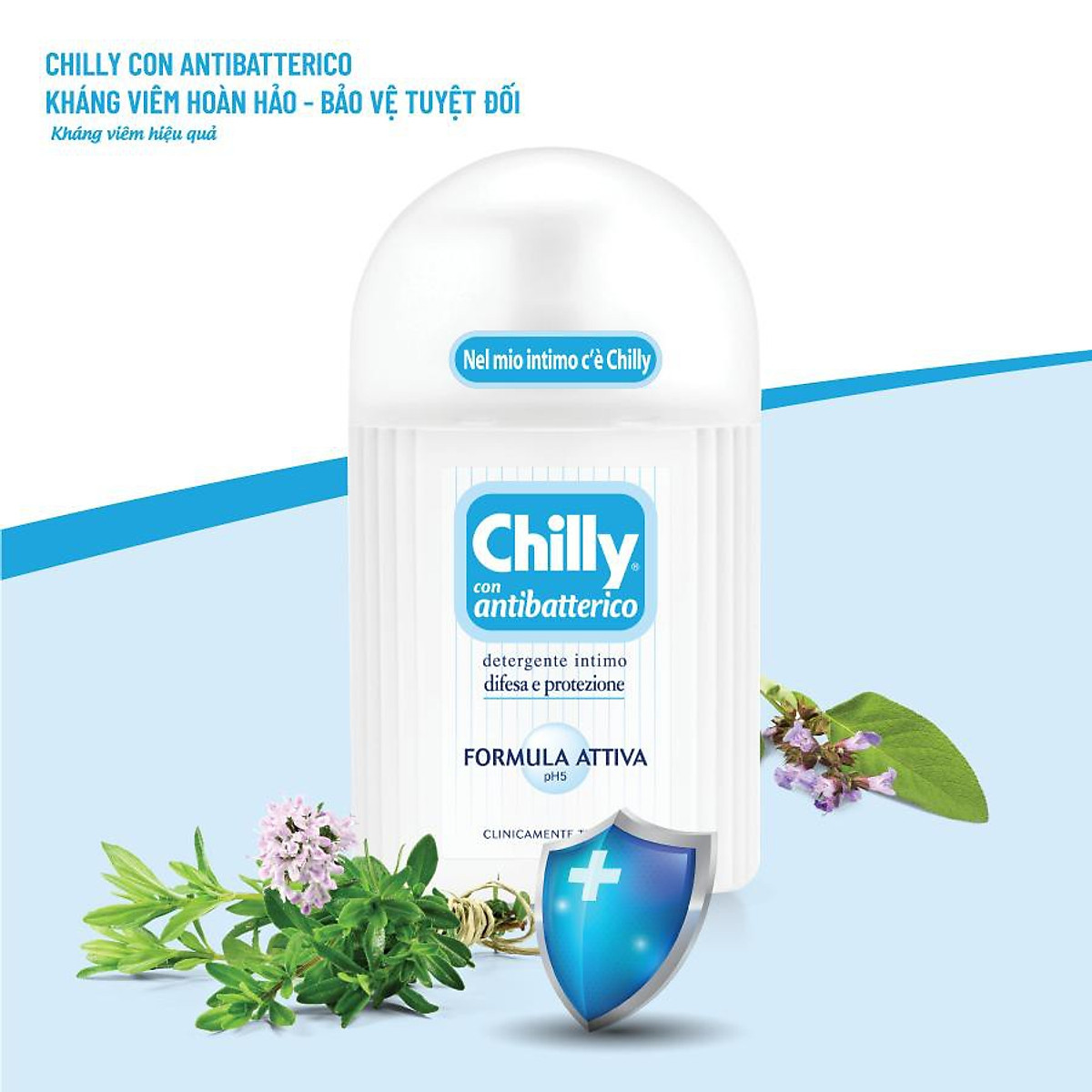 Dung Dịch Vệ Sinh Phụ Nữ Chilly Gel 200ml/chai - Hàng Chính Hãng Nhập Khẩu Ý