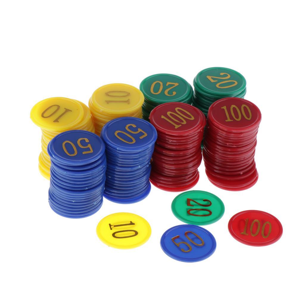 160 Quầy Tính Chip Nhựa Dấu Hỗn Hợp Màu Sắc In Mặt Giá Trị
