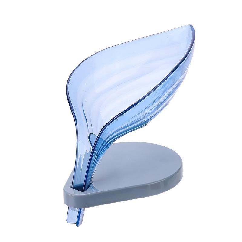 Creative Non Perforated Leaf Drain Rack Soap Box Toilet Suction Cup PlasticBathroom Kitchen Towel Storage Box