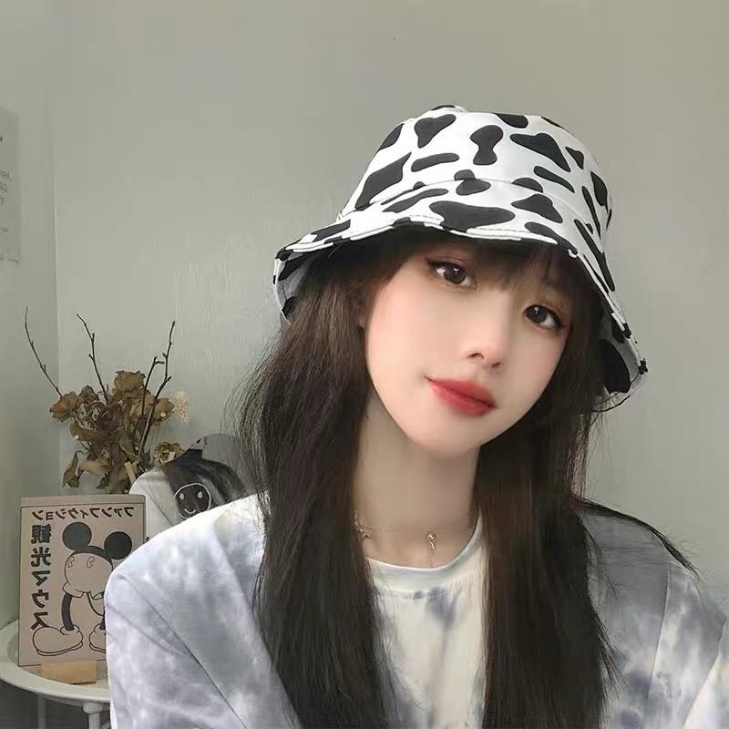 Nón bucket vành tròn unisex Bò Sữa nam nữ phong cách ulzzang