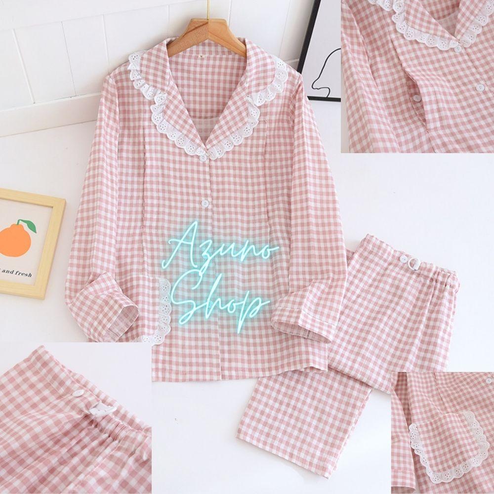 Đồ Bộ, Pijama Bầu Và Sau Sinh Cho Mẹ Azuno AZ2006 Chất Xô Đũi Mặc Hè Và Thu Đông