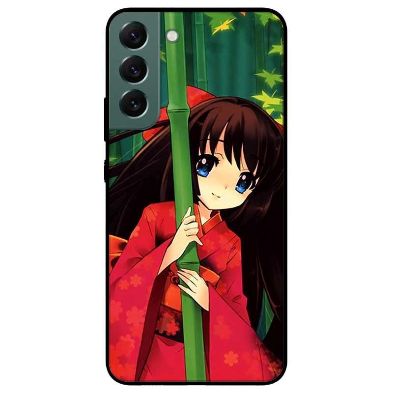 Hình ảnh Ốp lưng dành cho Samsung S22 - S22 Plus - S22 Ultra - Anime Cô Gái Kimono Đỏ