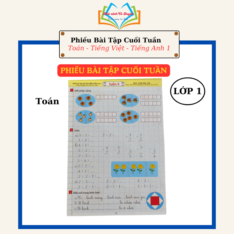Hình ảnh Sách Phiếu Bài Tập Cuối Tuần Toán Tiếng Việt Tiếng Anh Lớp 1 - Biên Soạn Theo Chương Trình Giáo Dục Phổ Thông Mới