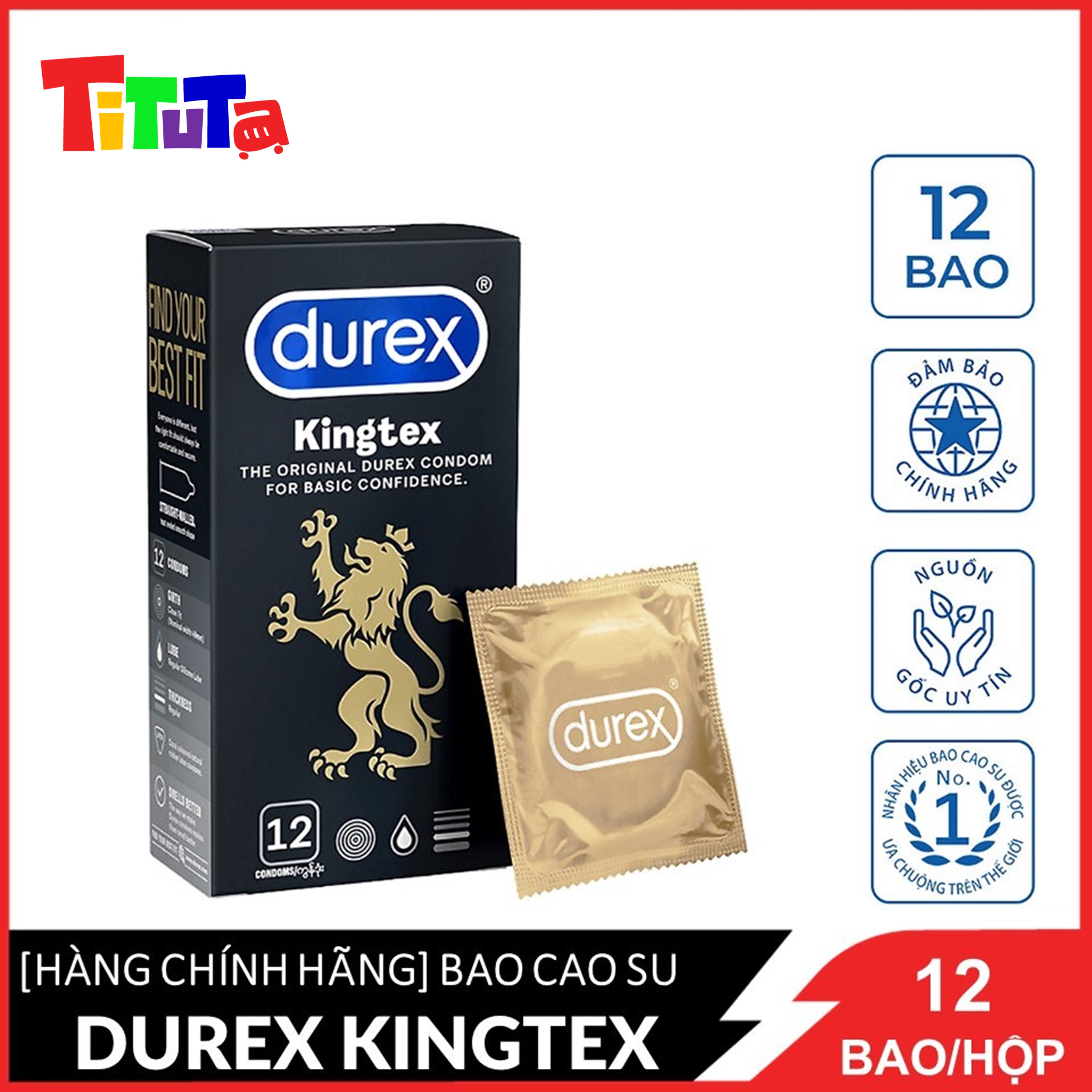 Bao cao su Durex Kingtex 12 bao