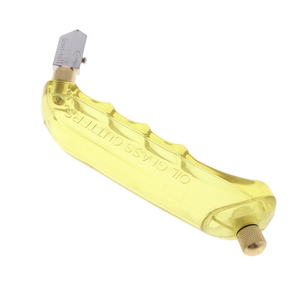 Professional Oil Feed Glass Cutter Cutting Tool for 6-12mm Glass Yellow