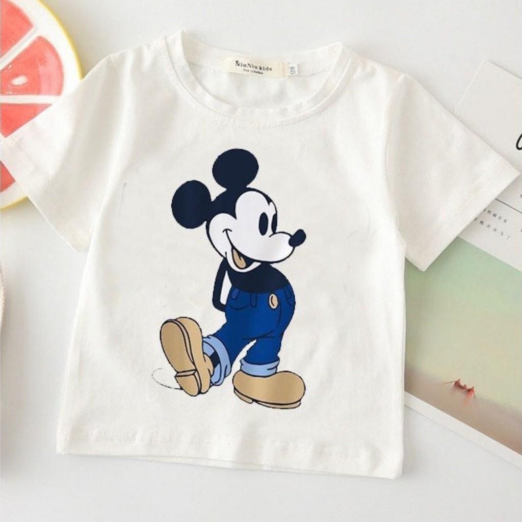 Áo Thun Mickey Family Cho Bé Áo Phông Cộc Tay Cotton Cực Chất Cho Bé Trai Bé Gái