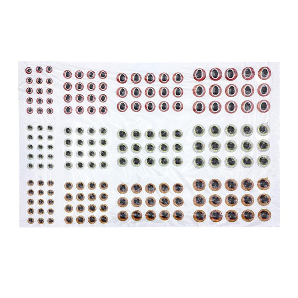 183 Pcs Eyes 3D Holographic Eyes Fly Tying Jigs