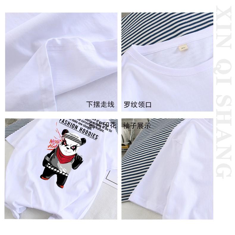 Áo Thun Nam Tay Ngắn In Hình Gấu Trúc Cá Tính