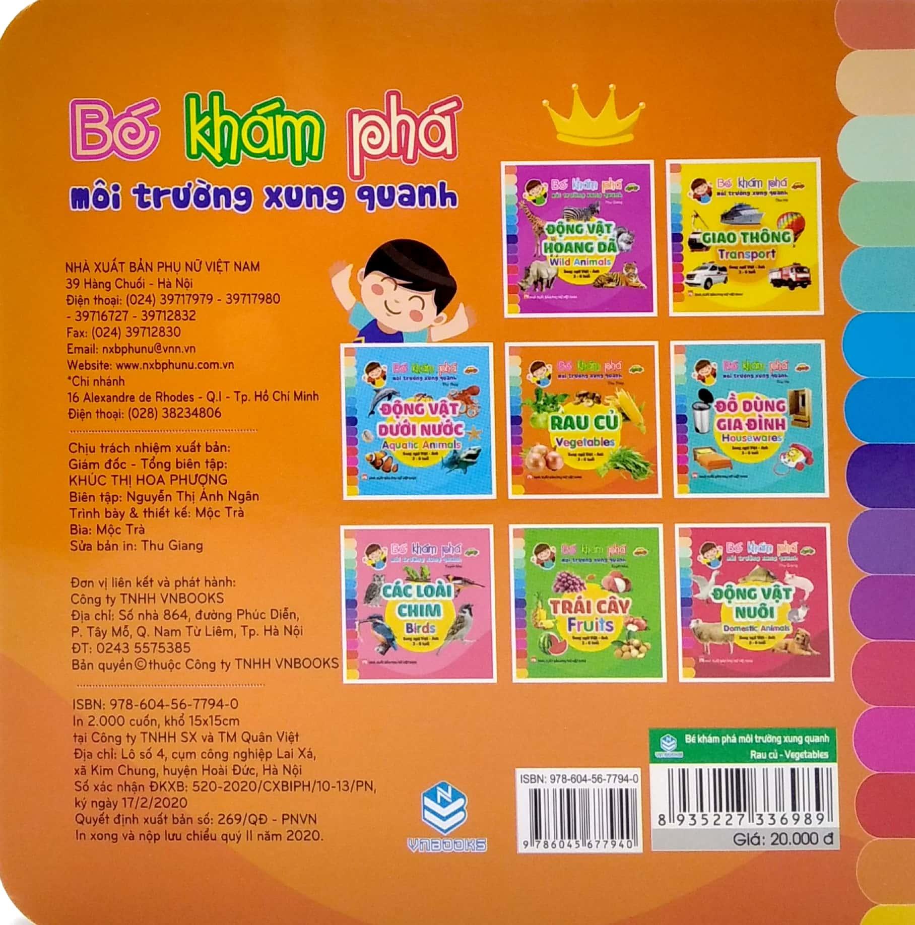 Bé Khám Phá Môi Trường Xung Quanh: Rau Củ - Vegetables