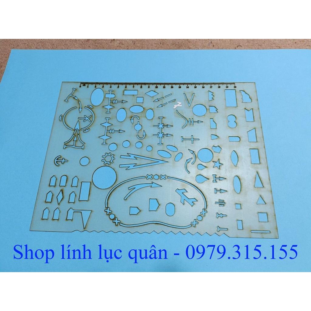 Thước chỉ huy tham mưu mẫu 7 (25x19cm)