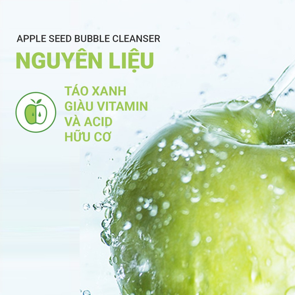 Sữa rửa mặt táo xanh tạo bọt sẵn innisfree Apple Seed Bubble Cleanser 150 ml - 131172732x