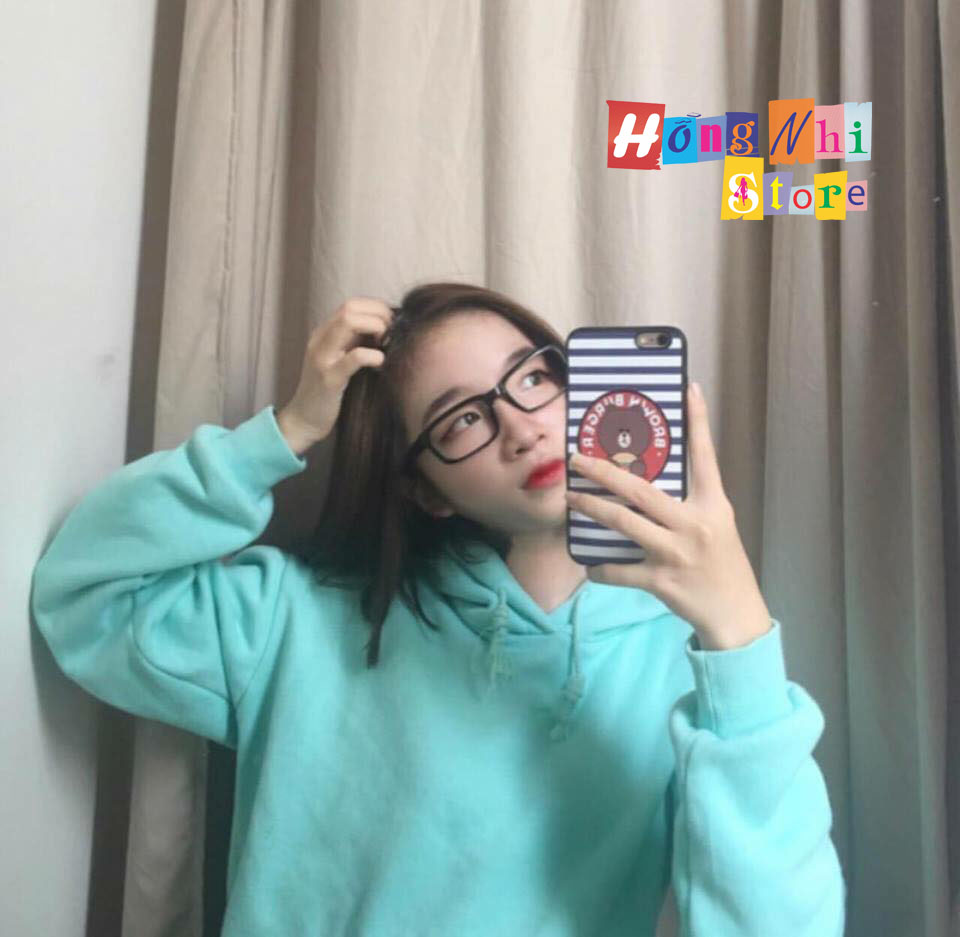 Áo Hoodie Trơn Màu Xanh Ngọc Cao Cấp Dáng Rộng Unisex Nam Nữ Mặc Được - MM