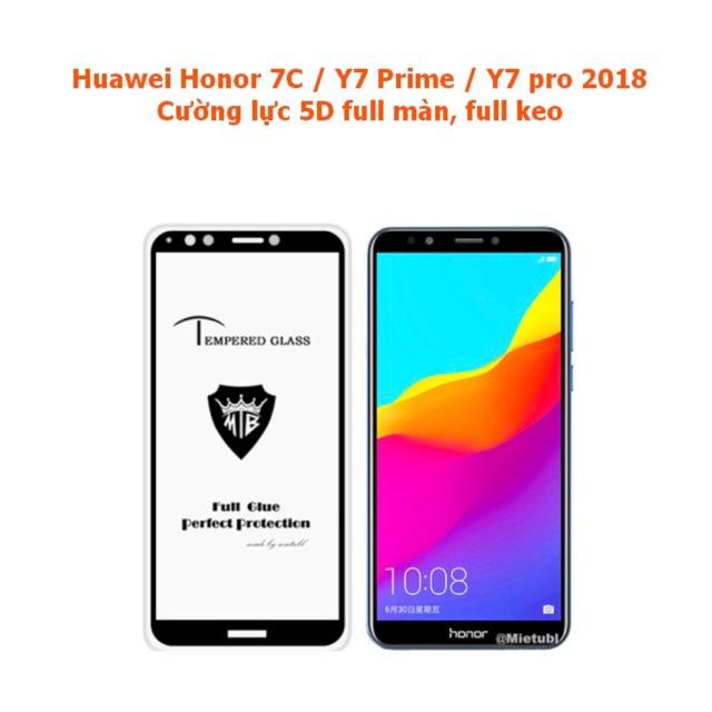 Kính cường lực cho Huawei Y7 pro/ Y7 prime/ Honor 7C