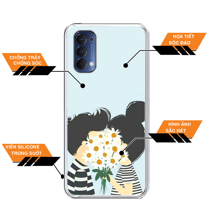 Ốp lưng điện thoại OPPO RENO4 - Silicon dẻo - 0264 LOVE09 - Hàng Chính Hãng