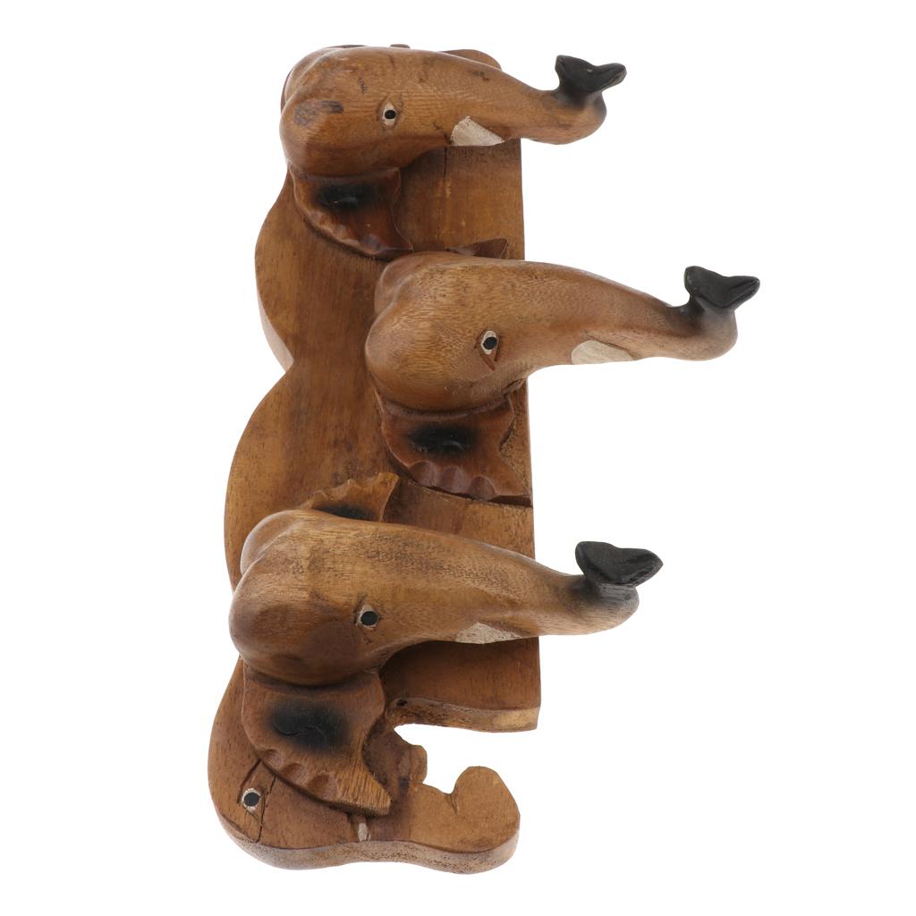 Elephant Head Decorative Coat Hook, Wall Mounted Animal Head Shape Key Rings/Hat/Coat/Pendant Hanger