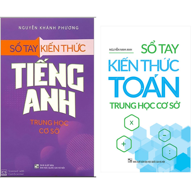 Combo Sổ Tay Kiến Thức  Trung Học Cơ Sở Mon Toán+ Tiếng Anh