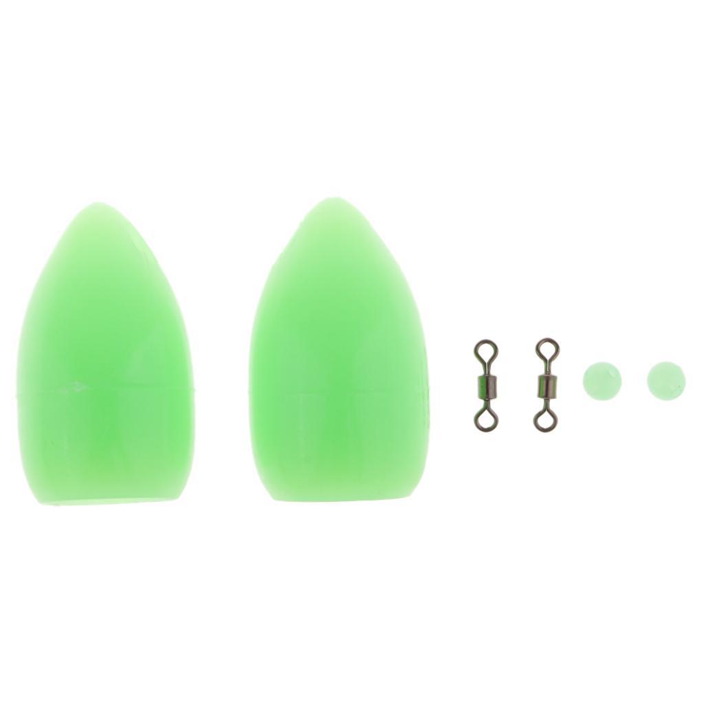 2pcs Bombarda Carp Coarse Trout Bass Sea Lure Fishing Tackle with Beads and Rolling swivels 2.8cm 3.2g