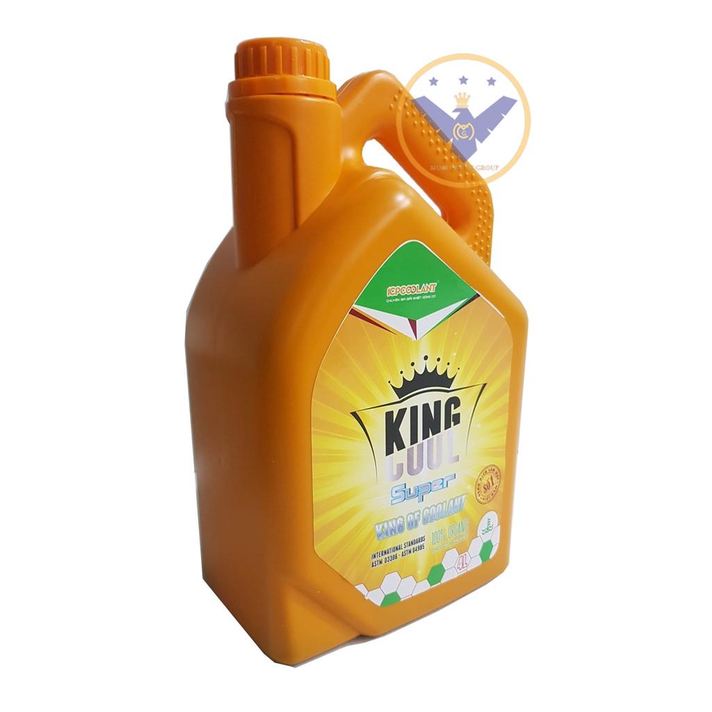 BỘ 2 can Nước làm mát xe ô tô, KINGCOOL SUPER can 4L