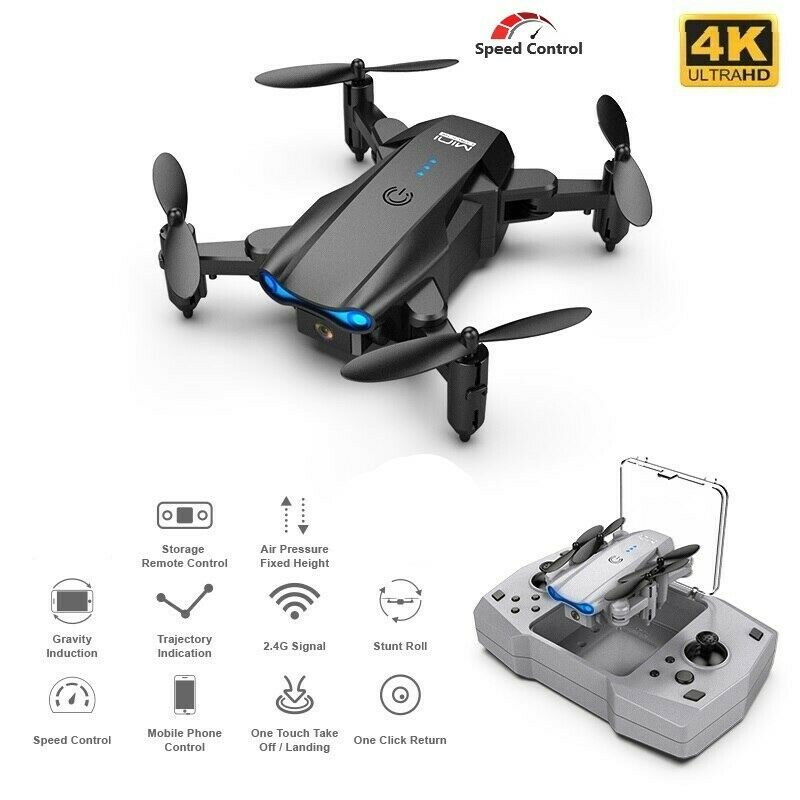 Flycam KY906 Mini Drone 4K có camera dành cho người tập bay, pin trâu, nhào lộn 360 độ, truyền hình ảnh trực tiếp về điện thoại