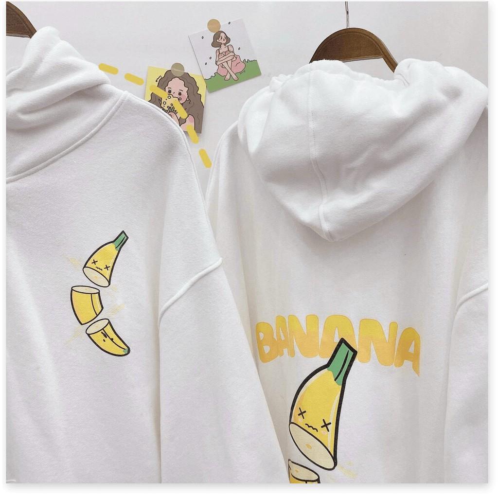 Áo hoodies dây kéo NỮ SIÊU XINH , CUTE HÌNH CHUỐI KHANH AN FASHION