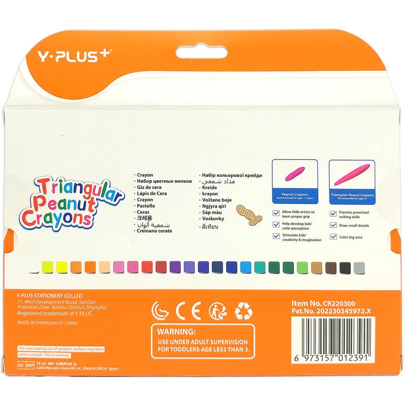 Hộp 24 Màu Sáp Triangular Peanut - Y Plus+ GC210300