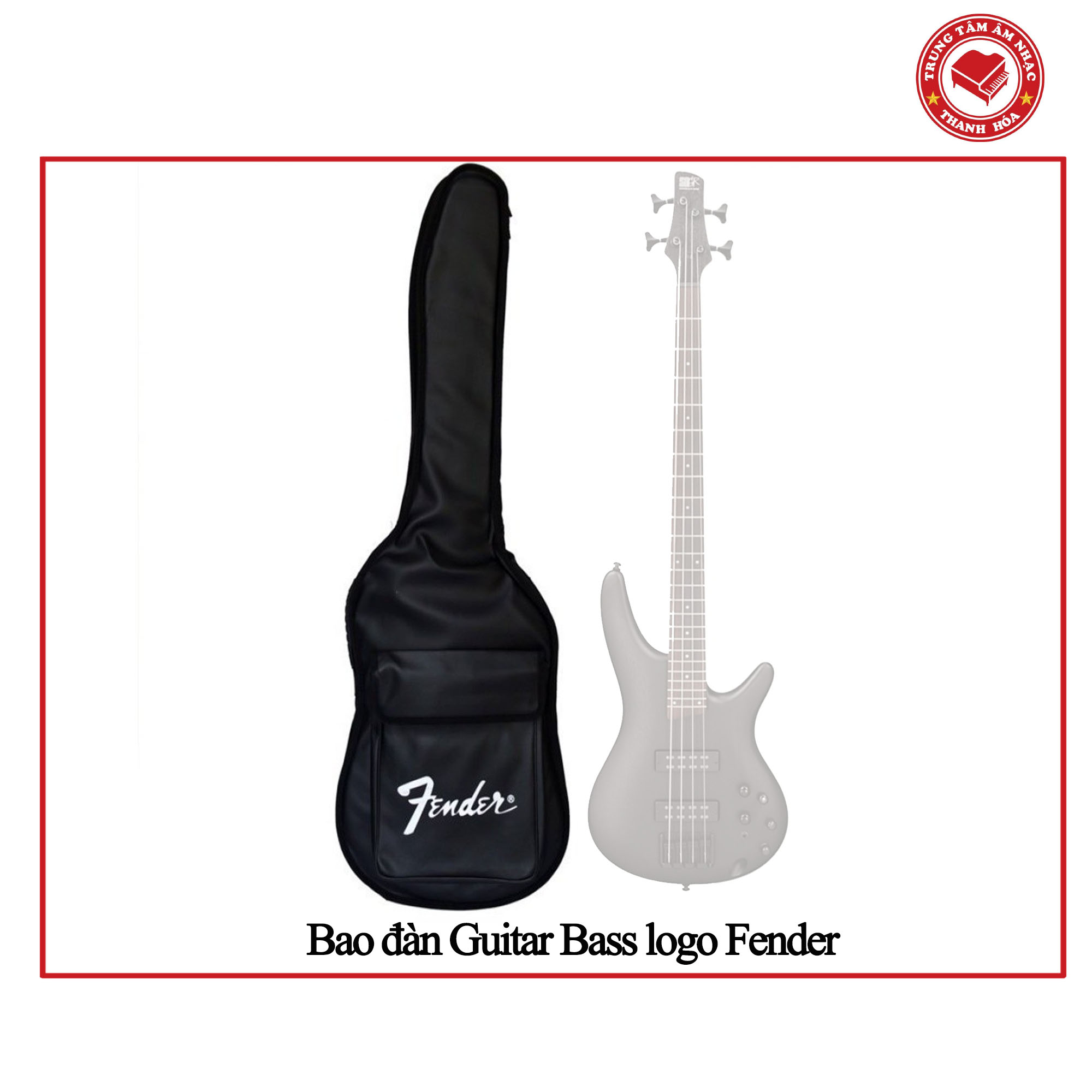 Bao da 3 lớp dành cho đàn Guitar BASS logo fender