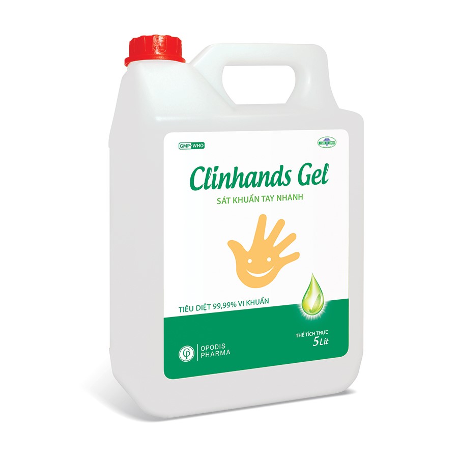 Nước rửa tay sát khuẩn khô nhanh dạng Gel - Clinhands Gel 5L