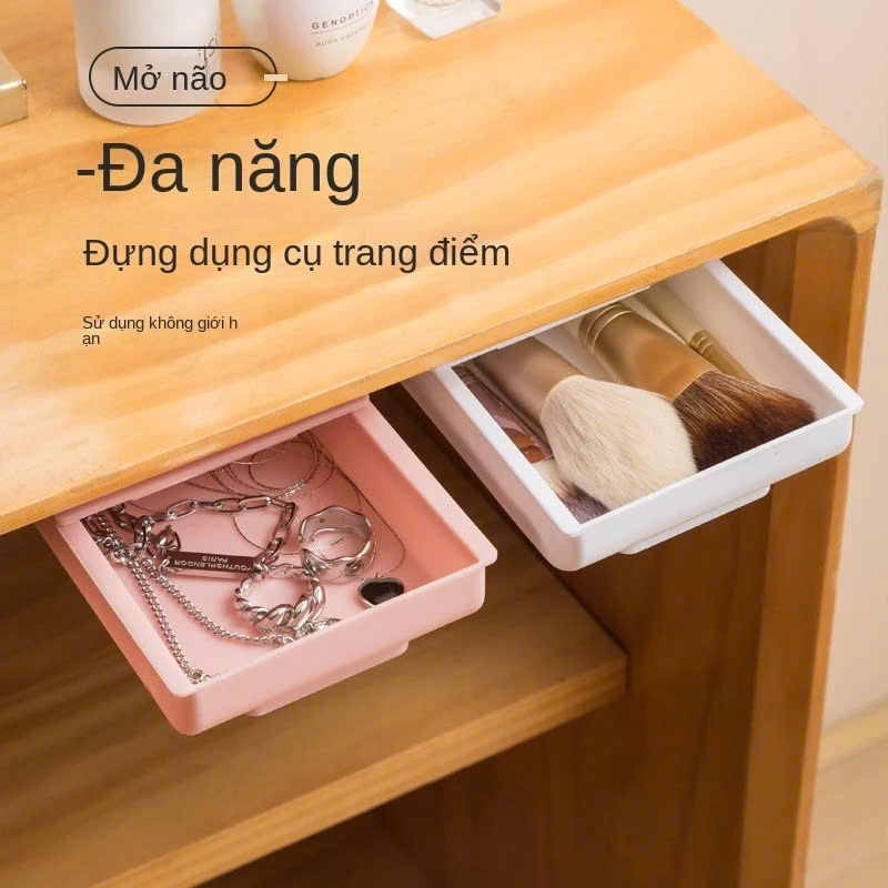 Ngăn Kéo Nhựa Nhỏ Mini ĐEN 22 x 15 x 3cm Khay Đựng Bút Gắn, Hộp ngăn kéo Treo Dưới Bàn Làm Việc Giúp Cất Giữ Gọn Gàng Bàn Làm Việc (Giao Màu Ngẫu Nhiên)