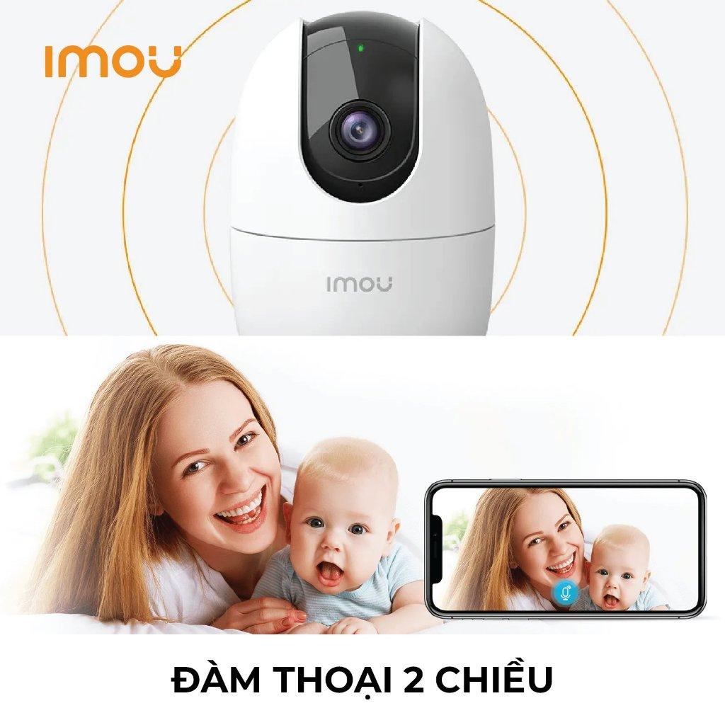 Camera IMOU Wifi A22EP 2MP, A32EP 3MP, A42P 4MP xoay 360 độ đàm thoại 2 chiều - TRANGIATELECOM Hàng chính hãƞg Hàng nhập khẩu - A52P - 5MP