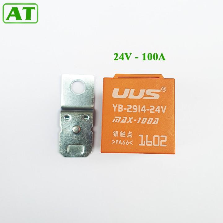 Relay, Rơ Le 5 Chân 12V hoặc 24V 100A Màu Cam Loại 1