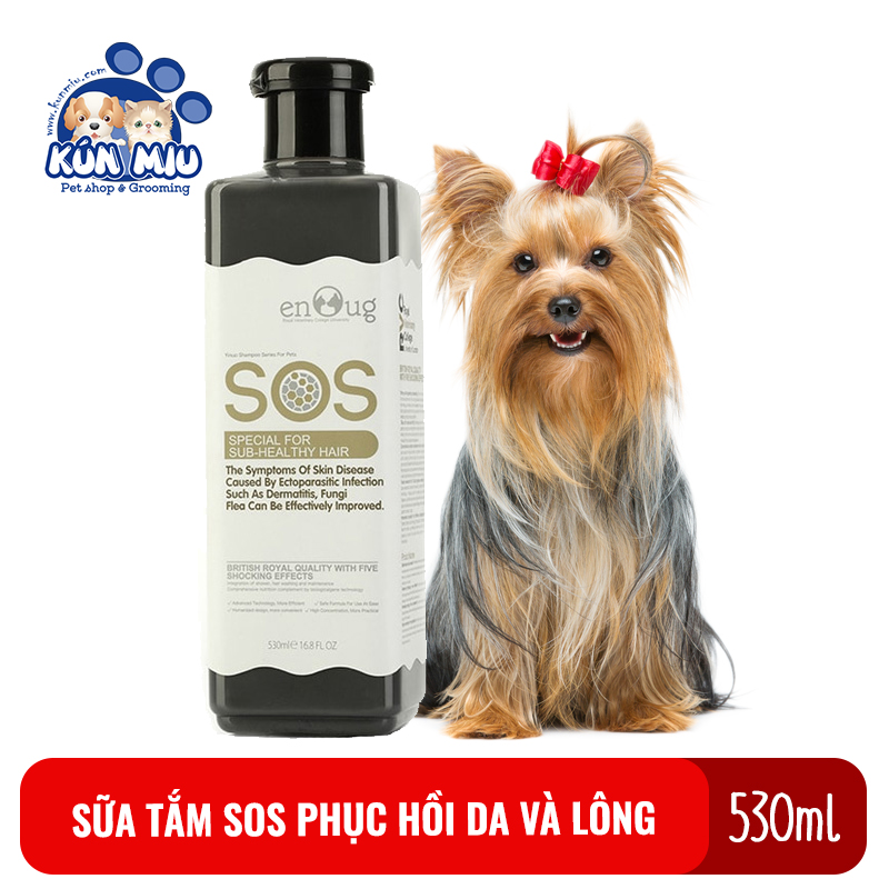 Dầu tắm SOS Phục hồi lông cho chó 530ml