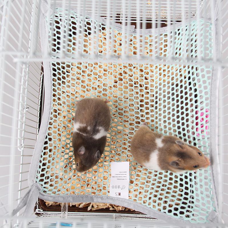 2 Lớp Lưới Hamster Đồ Chơi Ngôi Nhà Mùa Hè Thoáng Khí Di Động Chuột Võng Đường Tàu Lượn Sóc Giường Tổ Nhỏ Đồ Cho Thú Cưng