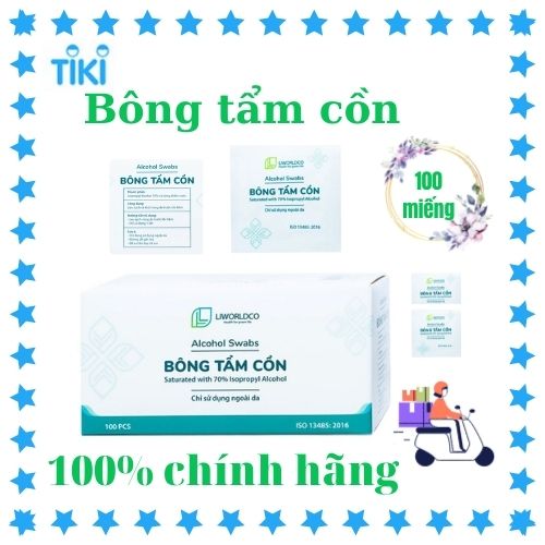 BÔNG TẨM CỒN ALCOHOL SWABS - 100 Miếng