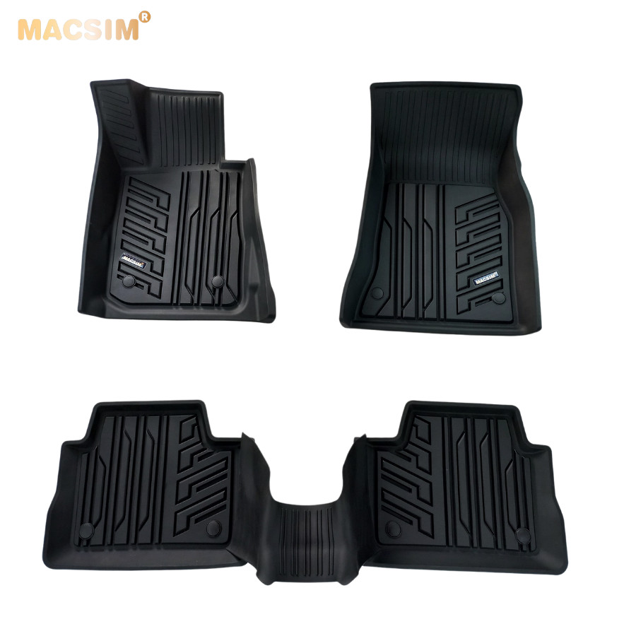Hình ảnh Thảm lót sàn xe ô tô BMW New 320i/330i 2019+ Nhãn hiệu Macsim chất liệu nhựa TPE đúc khuôn cao cấp - màu đen