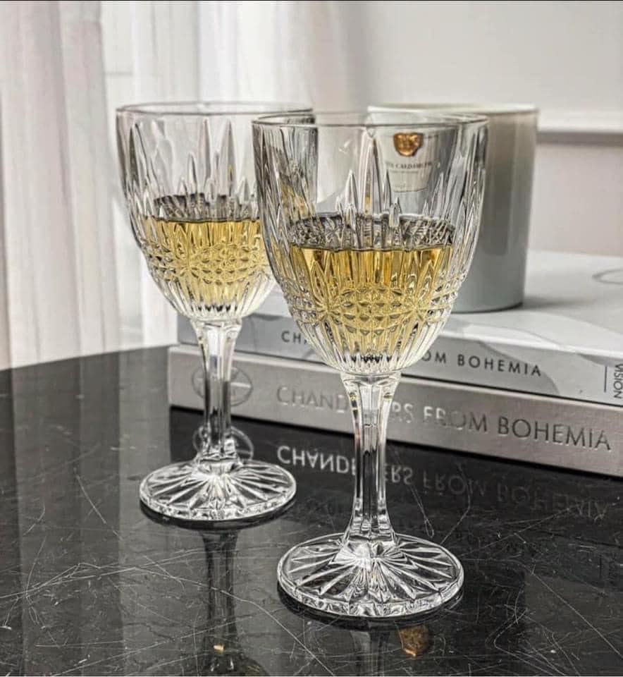Set 6 ly pha lê Bohemia Vibes 380ml