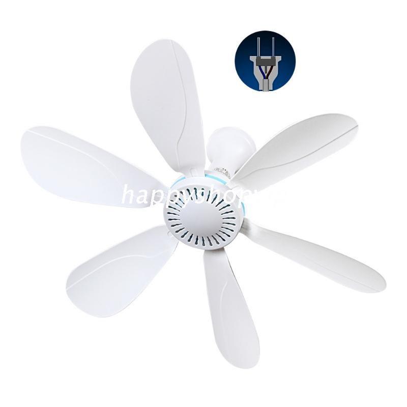 HSV White Fan 120cm Power Cable 16.7inch Bedroom Hanging Fan AC 220V 10W Ceiling Fan