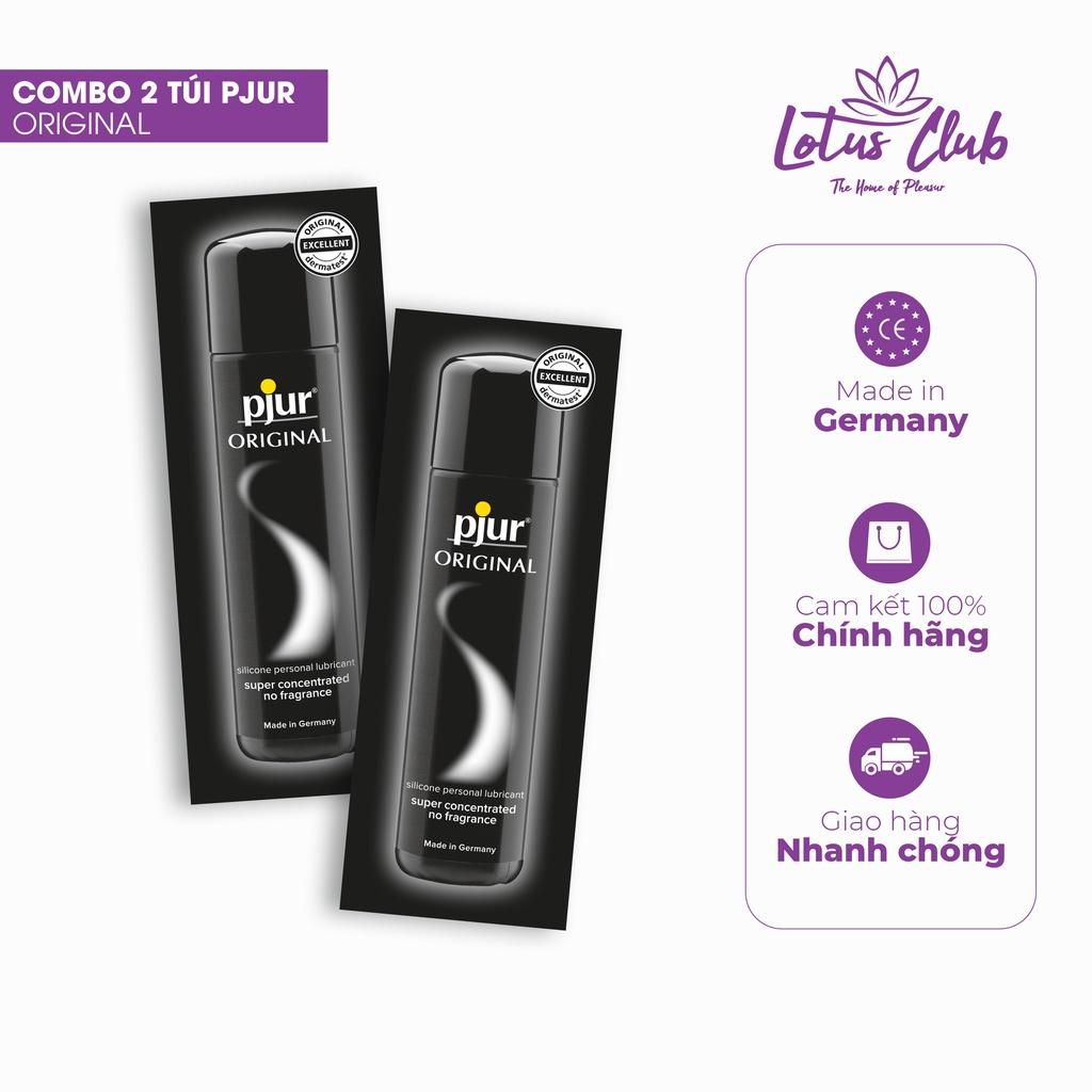 Combo 2 gel bôi trơn silicone Pjur Origianal 1.5ml hiệu quả cao, không gây bết dính không màu không mùi không dầu