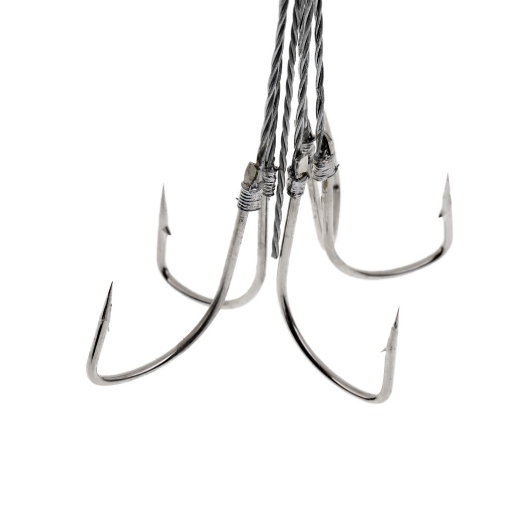 Fishing Hooks 5 Claw Hooks With Elastic Steel Wire Hooks With Barb