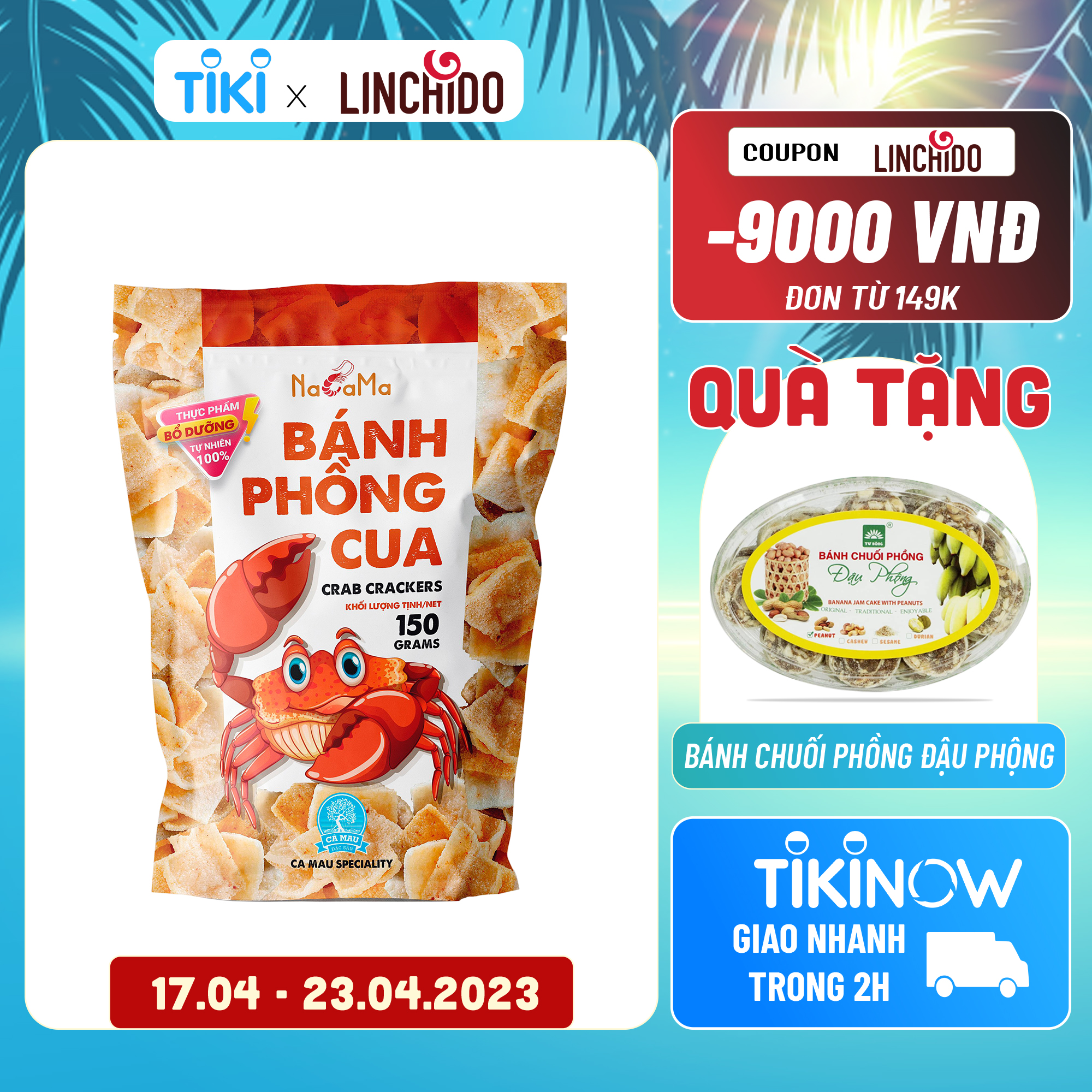 Bánh phồng Cua Cà Mau - NACAMA - Túi 150 GRAM