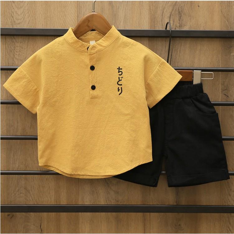 Bộ Cộc Tay Cho Bé Trai In Hình Suduku Chất Đũi Cực Mát Cho Bé Từ 7-26kg Hàng Cao Cấp - SUMO KIDS